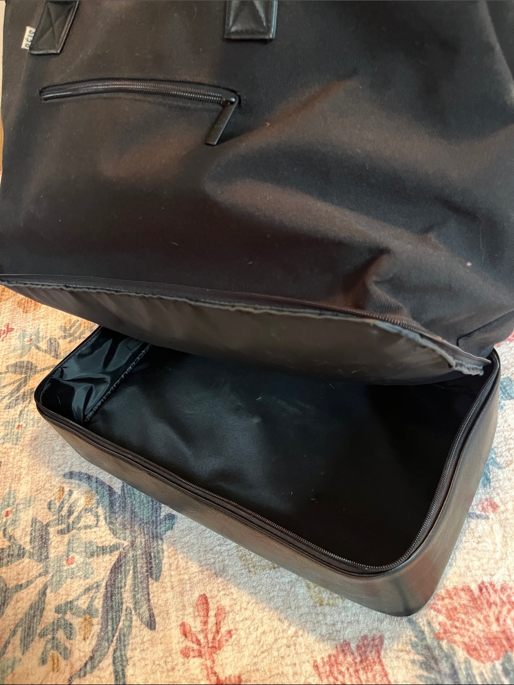 BEIS Black Weekend Travel Duffle Bag - Picture 3 of 4
